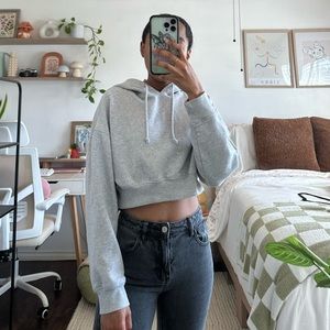 la hearts cropped hoodie